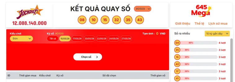 Kết Quả Quay Số Mega 645 Tại Bin88 Trải Nghiệm Đỉnh Cao Đổi Đời
