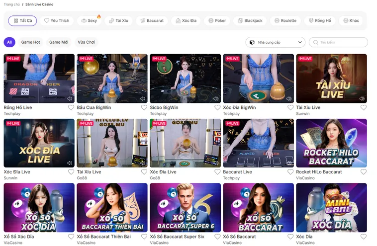 Các Tựa Game Hấp Dẫn Tại Live Casino Bin88 Thiên Đường Cá Cược Trực Tuyến Đẳng Cấp Hàng Đầu Hiện Nay