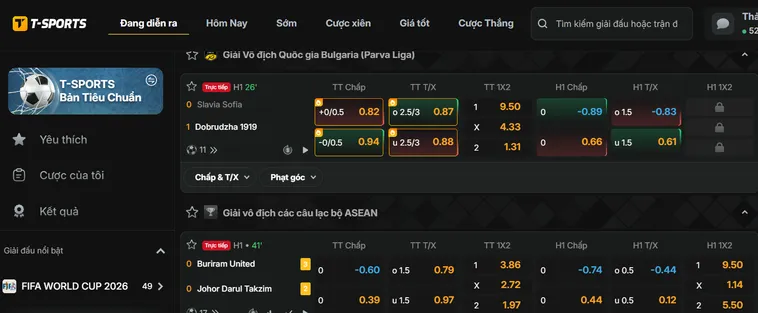 Đỉnh Cao Thể Thao T-Sports Tại Bin88 Với Trải Nghiệm Cá Cược Cực Kỳ Hấp Dẫn