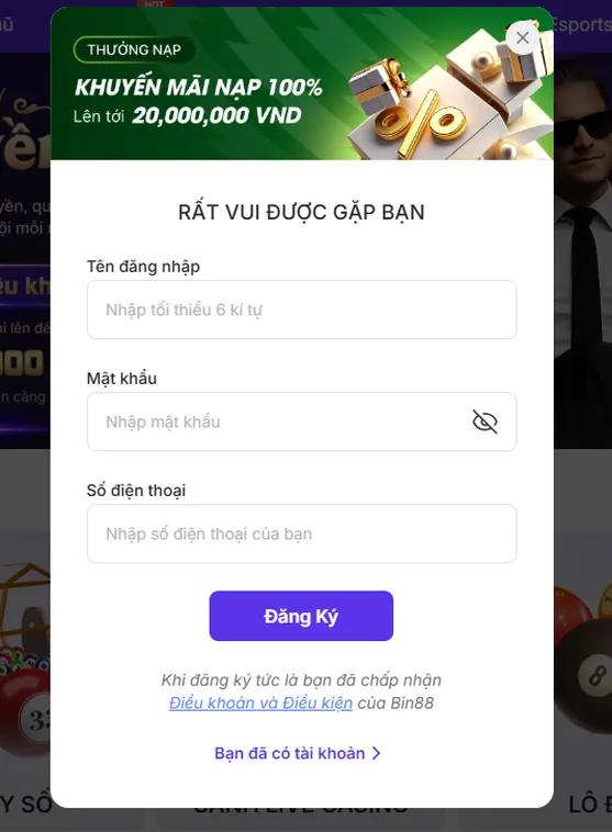 Đăng Ký Bin88 Ngay Hôm Nay Để Nhận Ưu Đãi Khủng Cho Người Chơi Mới